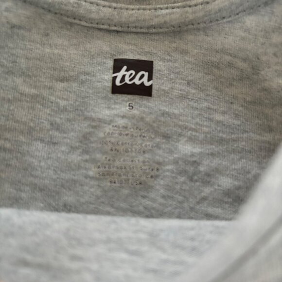 Tea Collection Bunny Two Sided Tee Size 5 - Picture 2 of 4